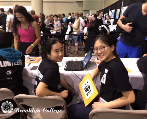 Brooklyn College students at a campus debate